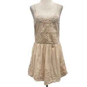 Tularosa Natural Lace Cut-Out Bobbie Mini Dress Size X-Small